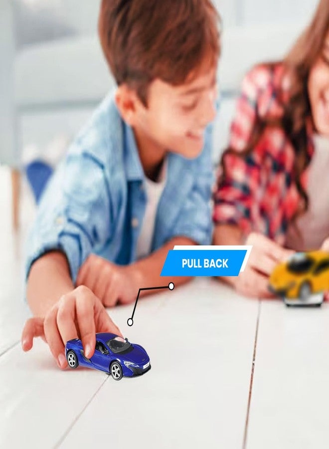 Rmz City 5 Inch Die Cast McLaren 650S Toy Car 1:32 Scale Model | Licensed Collectible Vehicle with Opening Doors & Pullback Action | International Series for Kids & Car Lovers | Blue - Image 5